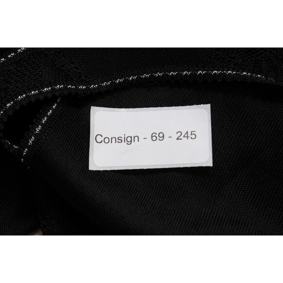 John Galliano Vintage Contrast Stitching Knee Length Dress Medium Black Viscose - Picture 12 of 14